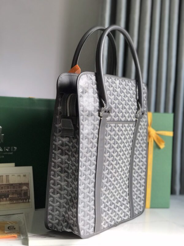 Goyard Bourgogne Vertical Briefcase Handbag - Gray - Image 5