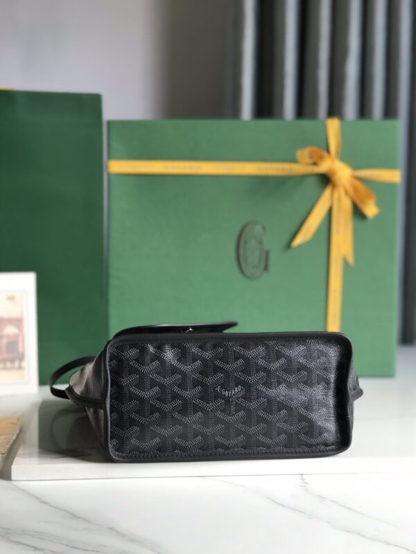 Goyard Anjou Mini Tote Handbag - Black - Image 4