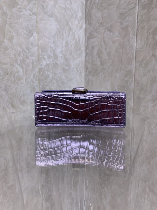 Balenciaga Heavyweight Hourglass Small Bag - Shimmery Purple - Image 4