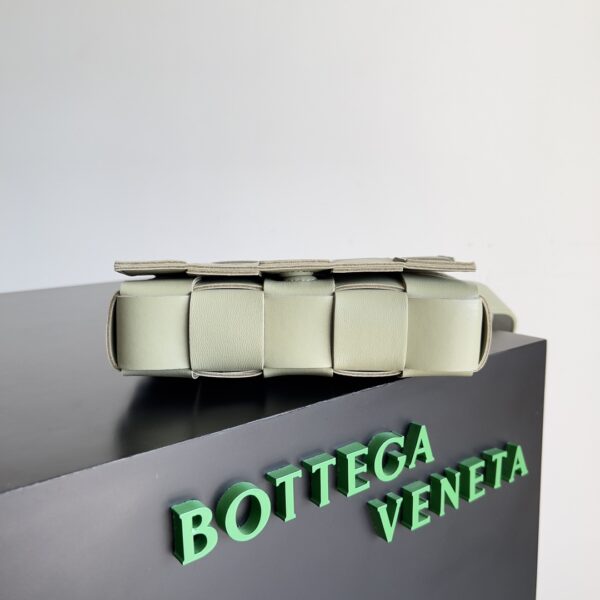 Bottega Veneta Sheepskin Grid Cassette Mini Handbag - Off White - Image 4