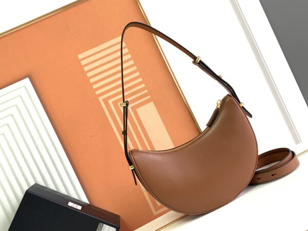 Prada Simple Moon Handbag - Brown - Image 4