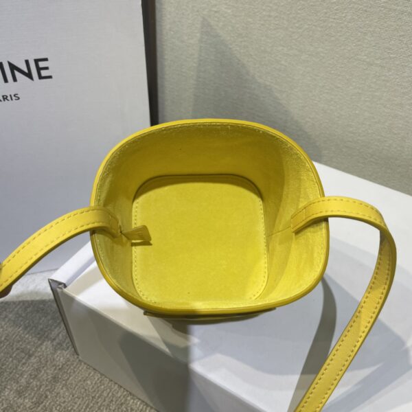 Celine Boxtriomphe Three-dimensional Small Bucket Bag - Yellow - Image 2