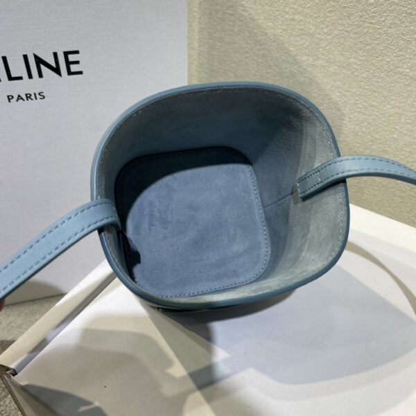 Celine Boxtriomphe Three-dimensional Small Bucket Bag - Blue - Image 2