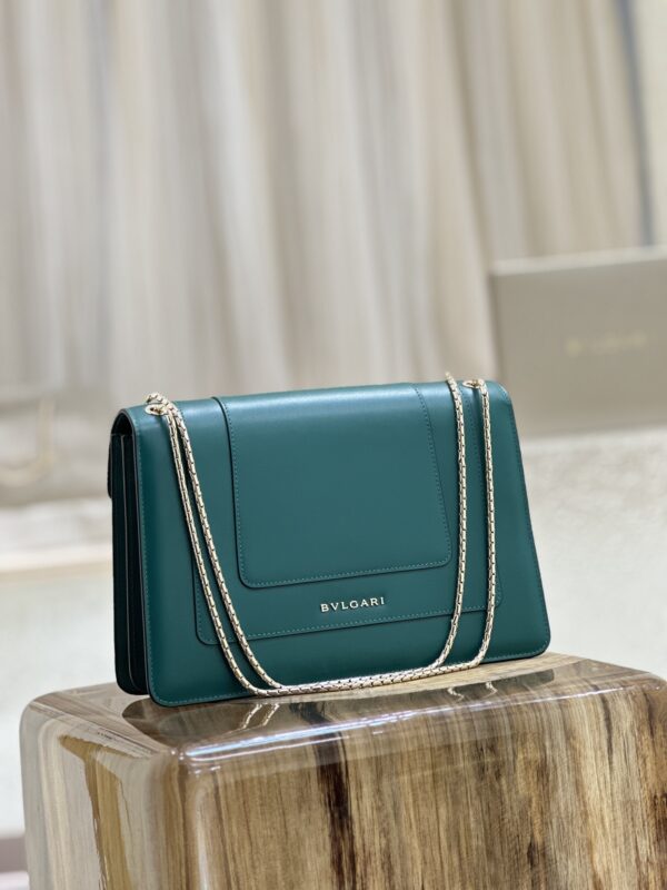 Bulgari Serpenti Forever Flip Handbag - Green - Image 5