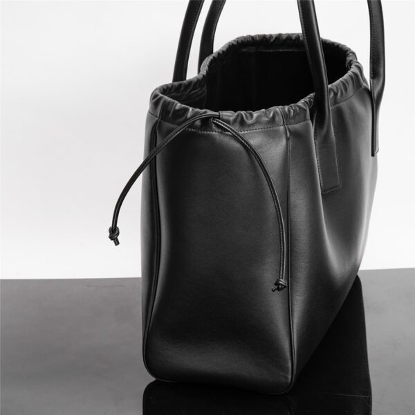 Celine Cabas Triomphe Tote Drawstring Bag - Black - Image 4