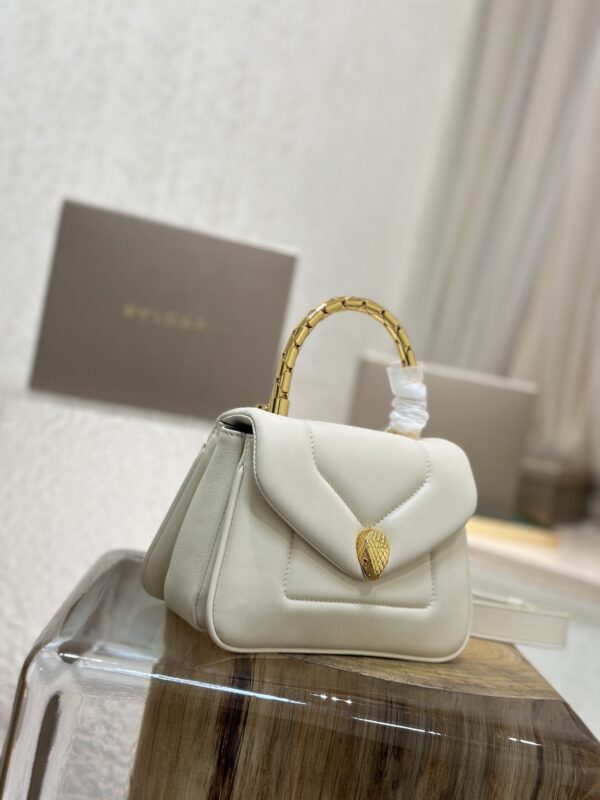 Bulgari Serpenti Reverse Mini Shoulder Bag - White - Image 4