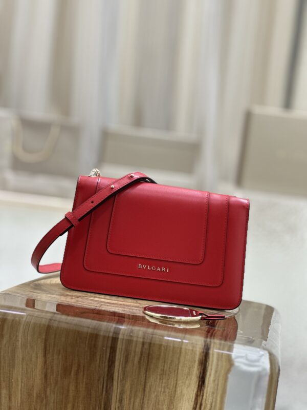 Bulgari Serpenti Forever Shoulder Bag - Red - Image 5