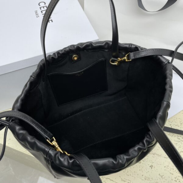 Celine Cabas Triomphe Mini Shopping Bag - Black - Image 3