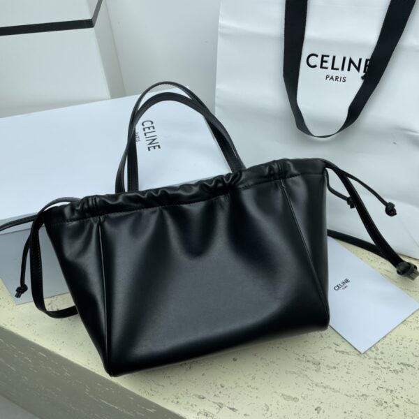 Celine Cabas Triomphe Mini Shopping Bag - Black - Image 4