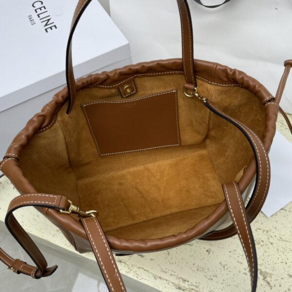 Celine Cabas Triomphe Mini Shopping Bag - Brown - Image 2