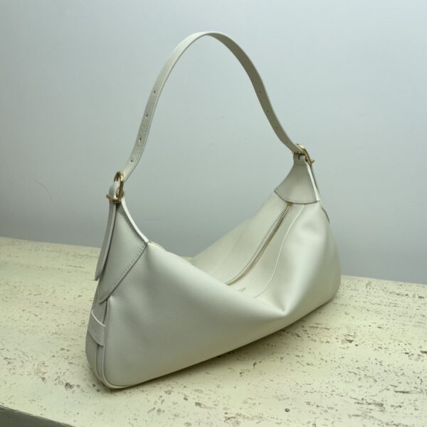 Celine Romy Medium Soft Cow Leather Handbag - White - Image 5