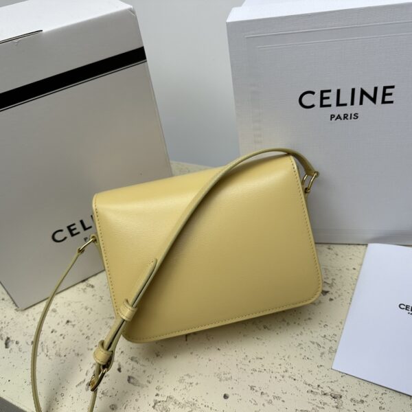 Celine Teen Triomphe Calfskin Handbag - Golden - Image 4