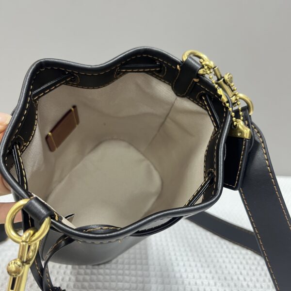 Coach Camila Mini Bucket Bag - Black - Image 3