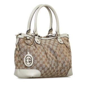 Brown Gucci GG Canvas Sukey Tote Bag | Luna Bags