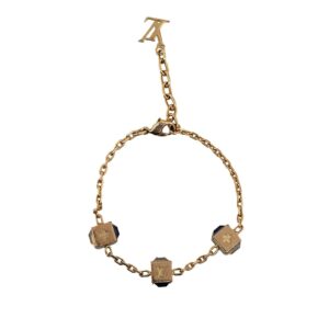 Gold Louis Vuitton Gamble Crystal Bracelet | Luna Bags