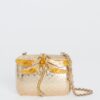 Gold Micro Guccissima Embossed Metal and Enamel Dragonfly Minaudiere Bag | Luna Bags - Image 6