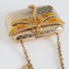 Gold Micro Guccissima Embossed Metal and Enamel Dragonfly Minaudiere Bag | Luna Bags - Image 4