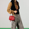 (WMNS) GUCCI GG Marmont Gold Logo Leather Chain Small Red Classic Shoulder Messenger Bag 447632-DTD1T-6433 | Luna Bags - Image 2