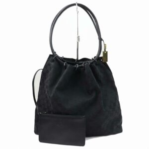 Brand Inspired Gucci Tote Bag Black Canvas (SHC1-14482) | Luna Bags