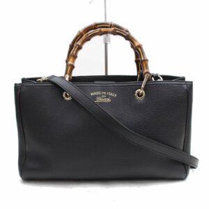 Brand Inspired Gucci Tote Bag Black Leather (SHC7-10299) | Luna Bags
