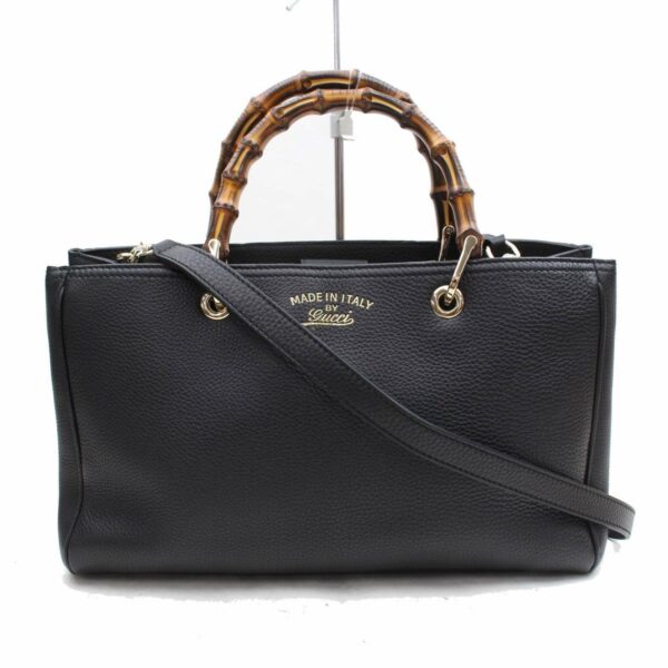 Brand Inspired Gucci Tote Bag Black Leather (SHC7-10299) | Luna Bags