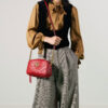 (WMNS) GUCCI GG Marmont Gold Logo Leather Chain Small Red Classic Shoulder Messenger Bag 447632-DTD1T-6433 | Luna Bags - Image 3