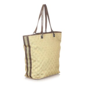 Beige Gucci GG Canvas Web Tote Bag | Luna Bags