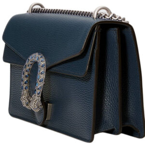 (WMNS) GUCCI Dinoysus Tiger Head Leather Chain Shoulder Messenger Bag Small Navy Blue Classic 400249-CAOGN-8205 | Luna Bags