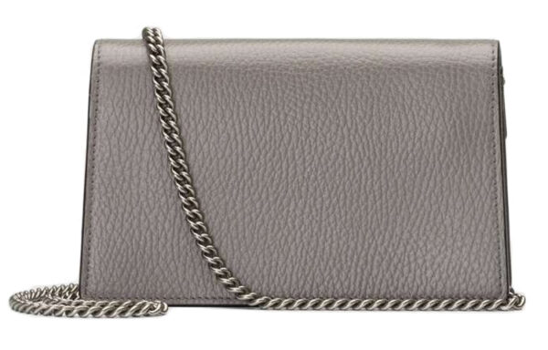 (WMNS) GUCCI Dionysus Tiger Head Leather Chain Shoulder Messenger Bag Mini Gray Classic 476432-CAOGN-1293 | Luna Bags