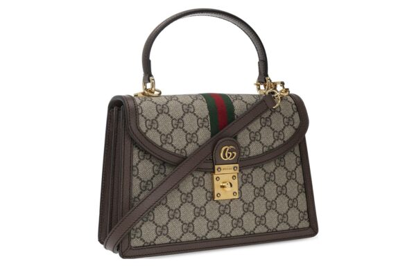 (WMNS) GUCCI Canvas Ophidia Series GG Single-Shoulder Bag Small Creamy/Brown 651055-96IWX-8745 | Luna Bags