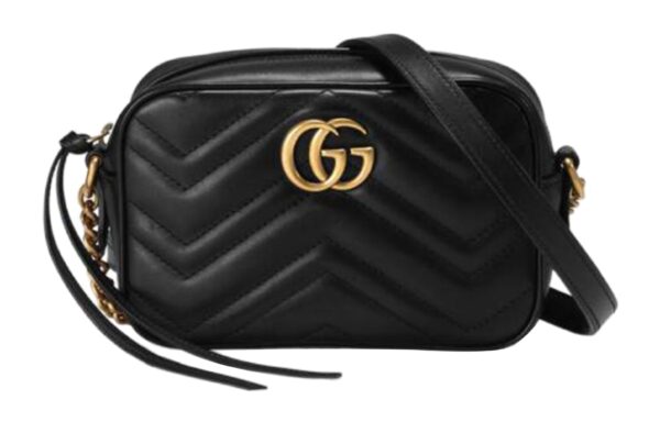 (WMNS) GUCCI GG Marmont Logo Messenger Bag Black Classic 448065-DTD1T-1000 | Luna Bags