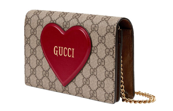 (WMNS) GUCCI Logo 3D Love Canvas Chain Shoulder Messenger Bag / Red Valentine's Day limited 648948-20QAS-8570 | Luna Bags