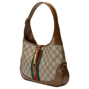 (WMNS) GUCCI Jackie 1961 SeriesSingle Shoulder Bag Small Red/ Green Stripes Tape 636706-HUHHG-8565 | Luna Bags
