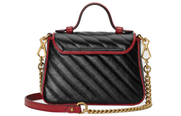 (WMNS) GUCCI GG Marmont Series mini hand Bag Single Shoulder Bag Black 583571-0OLFX-8277 | Luna Bags