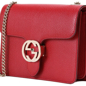 (WMNS) GUCCI Leather Organ Crossbody Bag Single Shoulder Bag Red 510304-CAO0G-6420 | Luna Bags