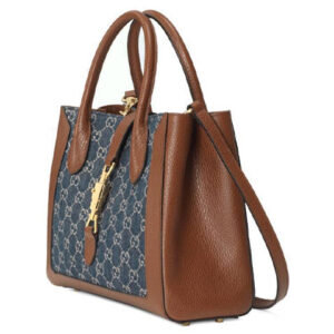 (WMNS) GUCCI Jackie 1961 Series GG Flower-Print Handbag Blue/Brown 649016-2KQGG-8375 | Luna Bags