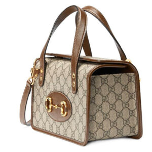 (WMNS) GUCCI Canvas Horsebit 1955 Old Flower Logo Single-Shoulder Bag Mini Brown 645453-92TCG-8563 | Luna Bags