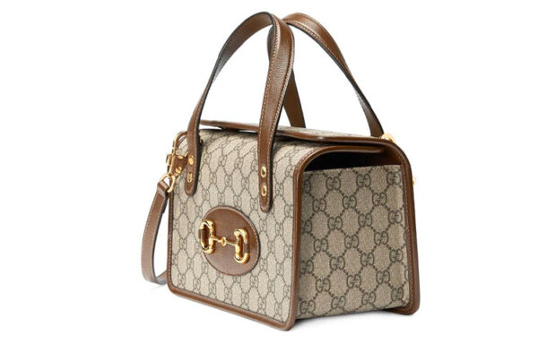 (WMNS) GUCCI Canvas Horsebit 1955 Old Flower Logo Single-Shoulder Bag Mini Brown 645453-92TCG-8563 | Luna Bags