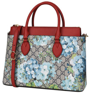 (WMNS) GUCCI GG Blooms Logo Printing Canvas handbag Beige / Blue / Red Classic 546316-KU2IG-8492 | Luna Bags
