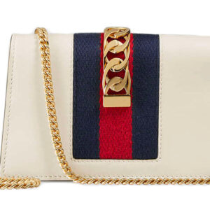 (WMNS) GUCCI Sylvie Series Leather Bag Single-Shoulder Bag MIni-Size White 494646-CWLSG-8454 | Luna Bags