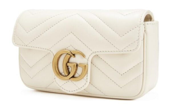 (WMNS) GUCCI Silver GG Marmont Leather Tote Bag 'White' 476433-DSVRT-9022 | Luna Bags