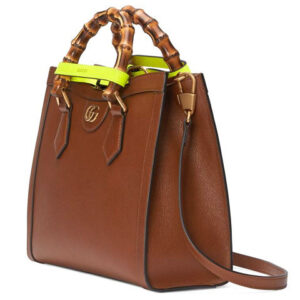 (WMNS) GUCCI Diana Series Tote Leather SingleShoulderMessengerHandholdBag SmallSize Brown 660195-17QDT-2582 | Luna Bags