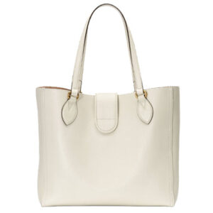 (WMNS) GUCCI Gold Label Logo Leather Tote Shoulder Bag Small White Handbag 652680-1U10T-9022 | Luna Bags