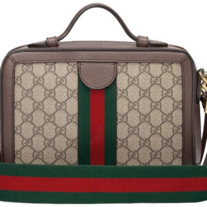 (WMNS) GUCCI Ophidia Logo Stripe Webbing Tassel Canvas handbag Small / Brown Retro Classic 550622-K05NG-8745 | Luna Bags