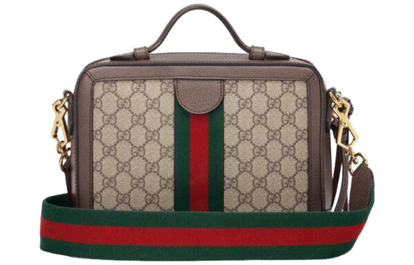 (WMNS) GUCCI Ophidia Logo Stripe Webbing Tassel Canvas handbag Small / Brown Retro Classic 550622-K05NG-8745 | Luna Bags