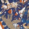2021 AW HERMES scarf Carre 70 L'Epopee d'Hermes Caramel/Marine/Blanc (White) Silk100% | Luna Bags - Image 5