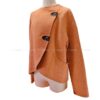 2019SS HERMES Plainly colored jacket Ladies short Jacket coat Double face Sellier Button orange brulee Cashmere/polyamide 38 | Luna Bags - Image 3