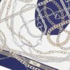 2021SS HERMES scarf Carre 90 Reaction En Chaire White/Marine Silk100% | Luna Bags - Image 5