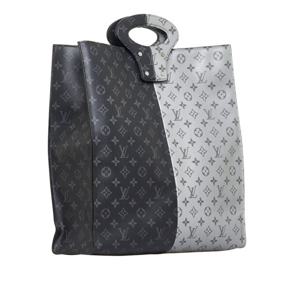 Black Louis Vuitton Split Monogram Eclipse North South Tote | Luna Bags