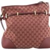 (WMNS) GUCCI Horsebit 1955 Retro Gold buckle Logo Canvas Drawstring Shoulder Messenger Bag Deep Red Classic 602089-9Y9NG-9865 | Luna Bags - Image 2